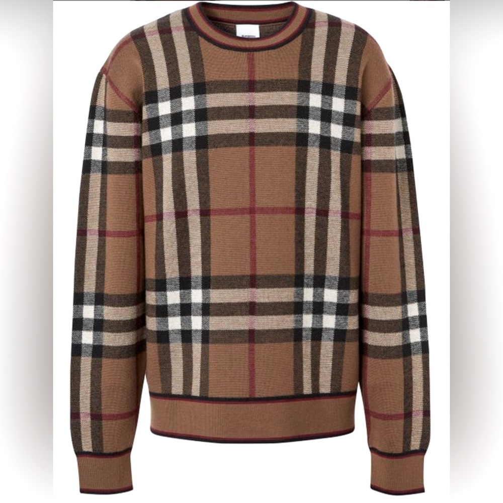 COPY - Burberry Men’s - Check Motiv Brown Sweater